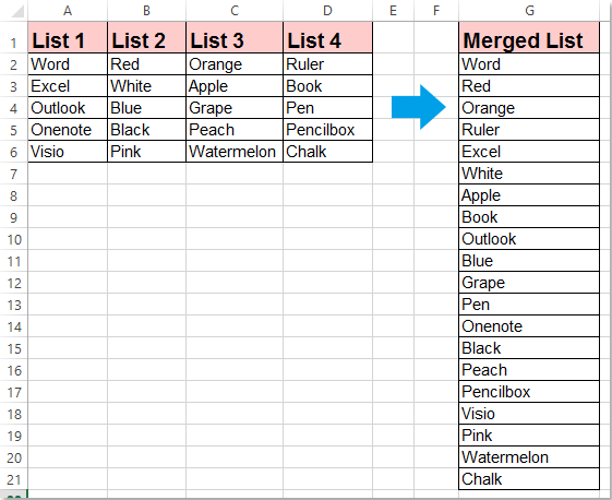 how-to-combine-multiple-columns-into-one-list-in-excel