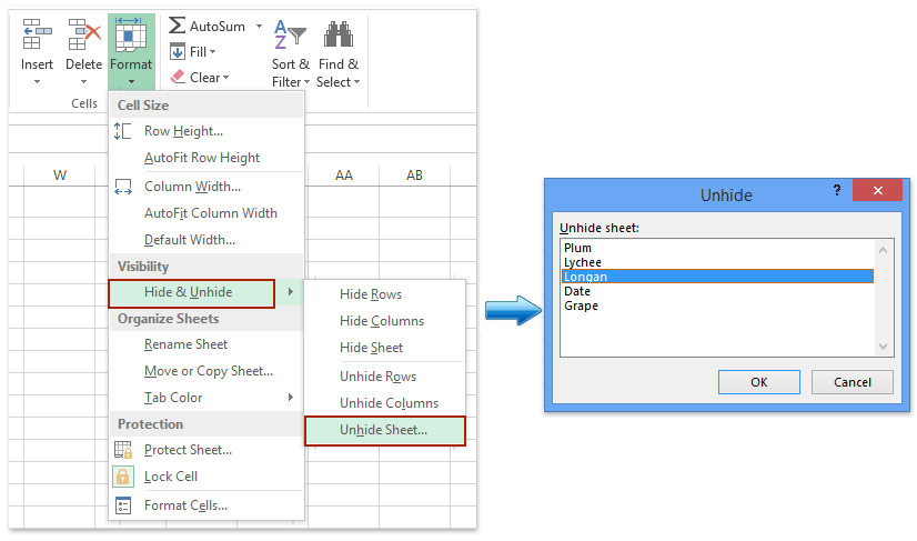 How to display or hide sheet tabs in Microsoft Excel?