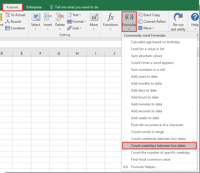 count working days in month excel