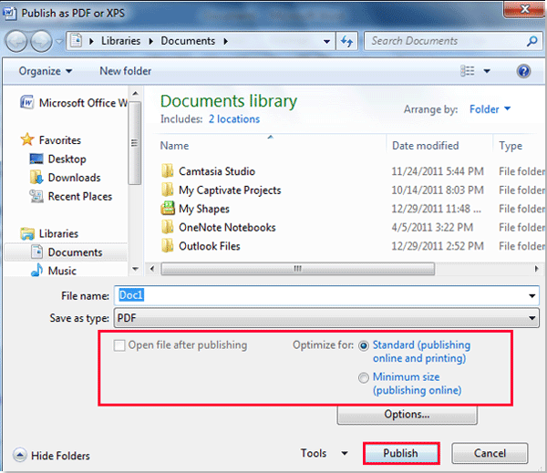 How To Save Word Doc As Pdf In Word 2007
