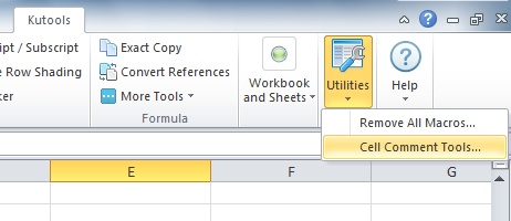 Cell Comment Tools