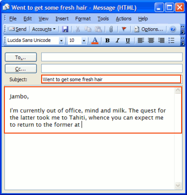 et auto reply outlook express 1