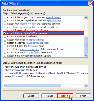 et auto reply outlook express 12