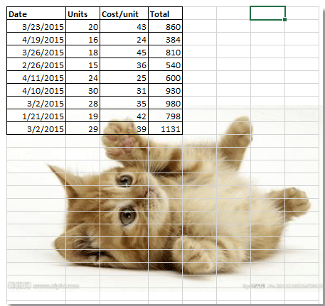 Insert background image behind cells in Excel – A full guide