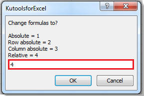 How to change/convert absolute reference to relative reference in Excel?