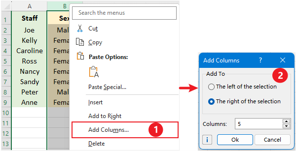 4 Easy Ways to Add Columns in Excel (Step by Step)