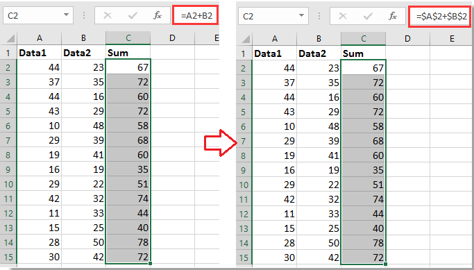 How to quickly add into excel formulas 