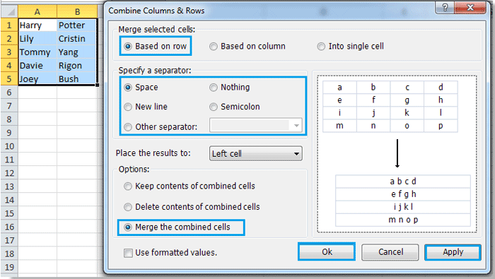 How to add the same email address to a list of names in Excel?