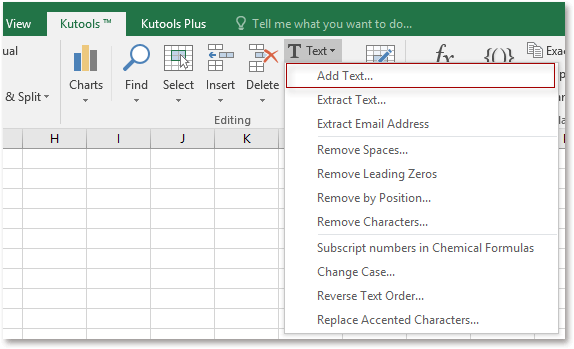 How to add text to the beginning or end of all cells in Excel?
