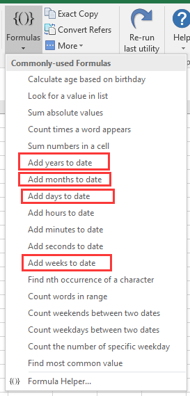 How to add/subtract weeks to date in Excel?