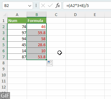 How to apply a formula to an entire column in Excel (5 tricks)