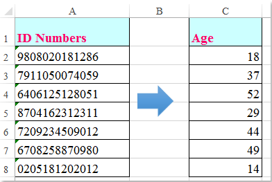 vârsta doc de la ID-ul 1