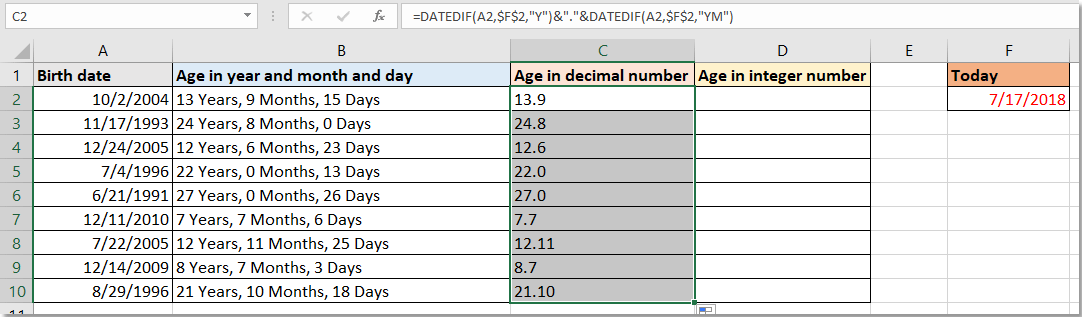 doc calcular el nacimiento en el año mes día 3