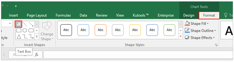 How to add a note in an Excel chart?