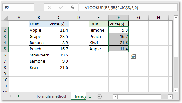 Compare two columns for matches and differences in Excel