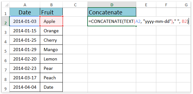 doc concatenate διατηρούν μορφοποίηση αριθμού ημερομηνίας 2