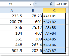 How to convert text strings to formulas in Excel?