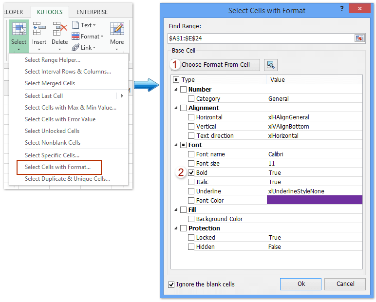 How to count cells by specific formatting such as Bold, Italic in Excel?