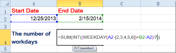 How to count the number of days / workdays / weekends between two dates ...