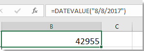 How to convert date to serial number in Excel?