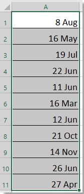 How to convert date to serial number in Excel?