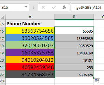 Vba Hex Color Codes