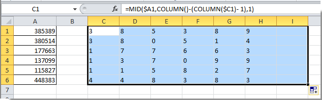 drag the formula down to fill other cells