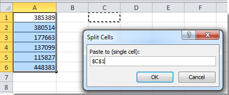 select a cell to put the result