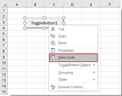 How to use button to show hide columns in Excel?
