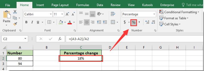 let cyklus cirkulation How to calculate percentage change or difference between two numbers in  Excel?
