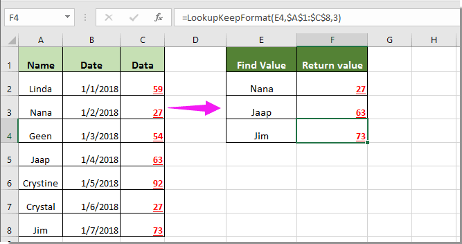How to copy source formatting of the lookup cell when using Vlookup in ...