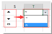 How to create drop down list with symbol in Excel?