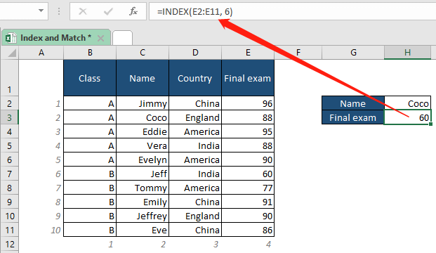Excel-Indexübereinstimmung 01