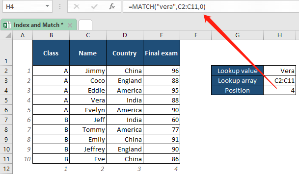 соответствие индекса Excel 03