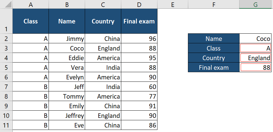 dopasowanie indeksu Excela 10