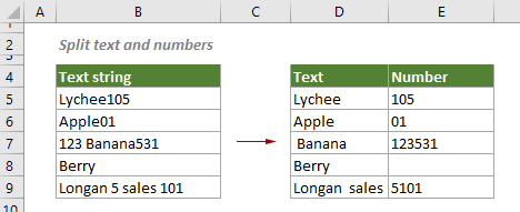 Excel tutorial: split text, number, and date cells (separate into ...