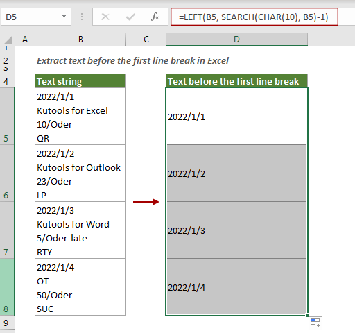 Excel tutorial – extract text or number by specific position