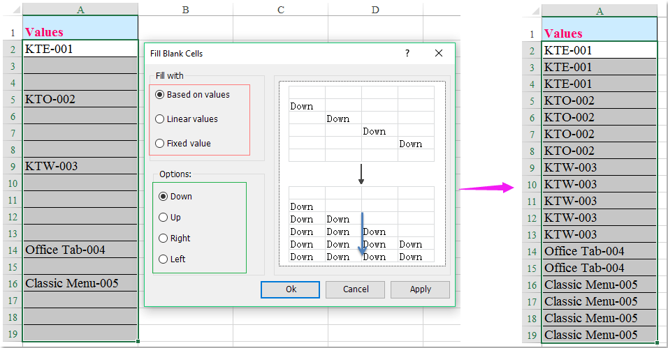 How To Fill Blank Cells With Value Above In Excel