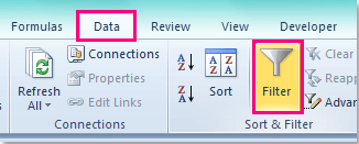 How to filter data begins with number or letter in Excel?