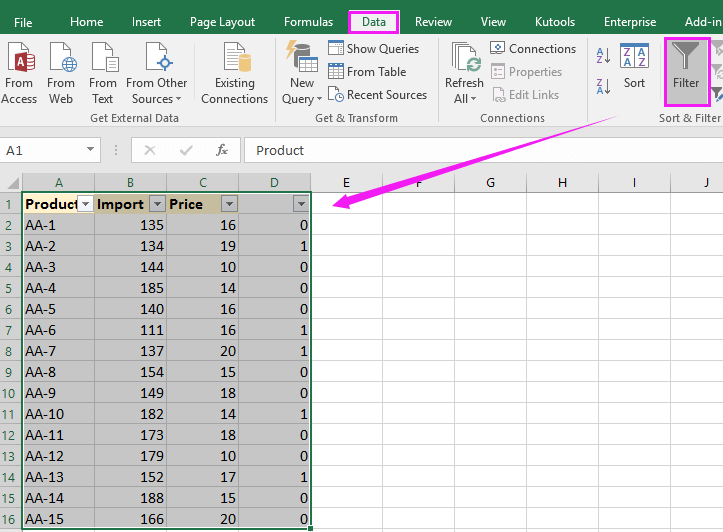 How to filter rows based on a list selection in another sheet?