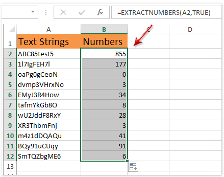 How to find first/all numbers in a string in Excel?