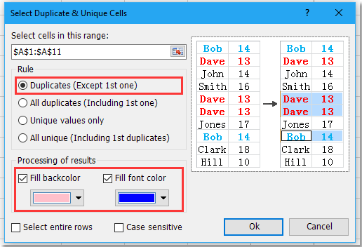 How to find the first duplicate value in Excel column?