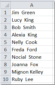 How to flip the first and last name in cells in Excel?