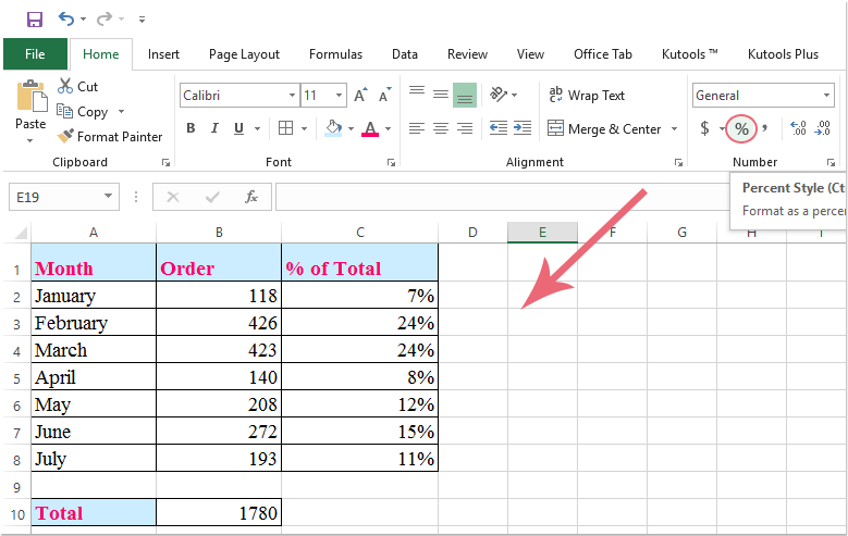Cómo calcular porcentaje del total en Excel?