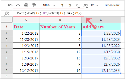 doc Jahre hinzufügen Monate Tage 1