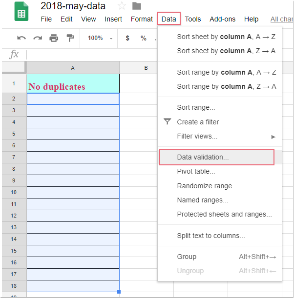 How To Prevent Duplicates In Google Sheets