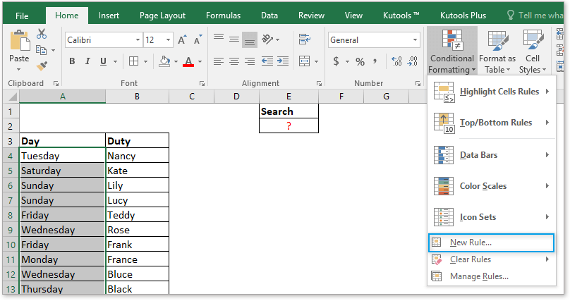 document zoeken markeer zoekresultaat 6