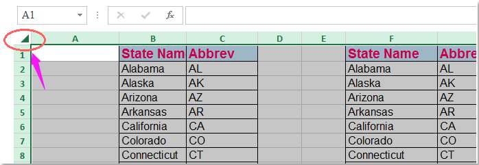 How to highlight selected row / column / column and row in Excel?