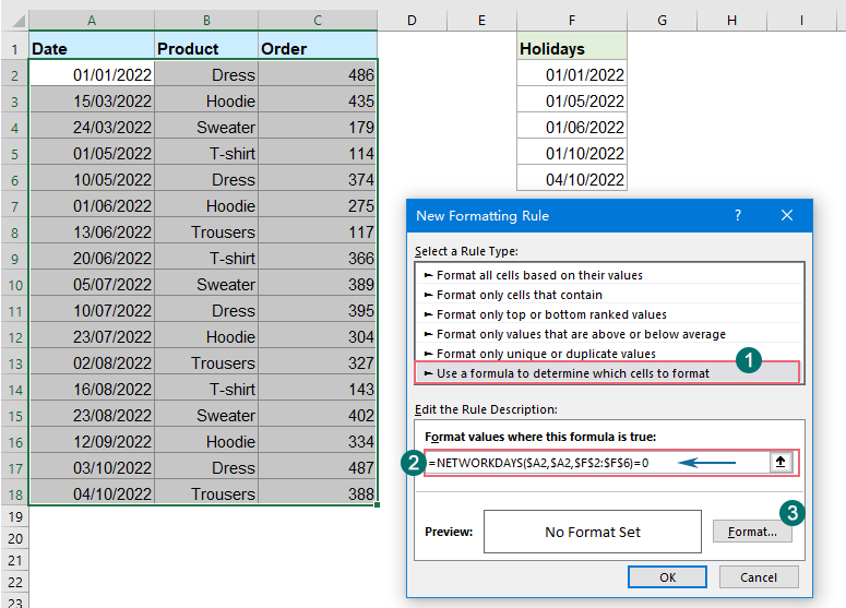 how-to-highlight-weekends-and-holidays-in-excel