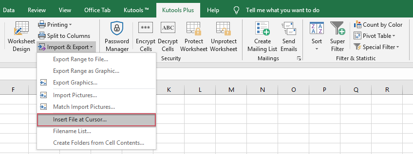 How to import csv file into worksheet?